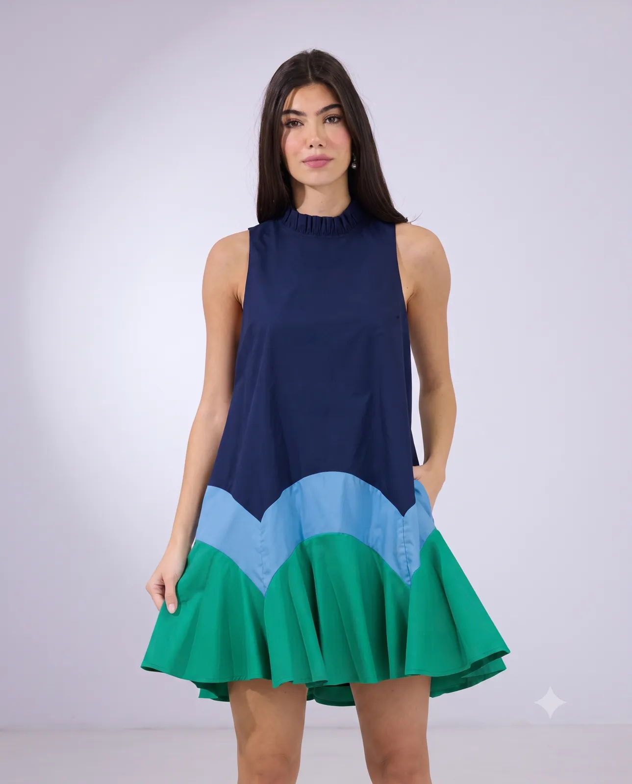 The Azure Horizon Colorblock Dress — VStitch Dresses, VStitch by Anjali Nanda