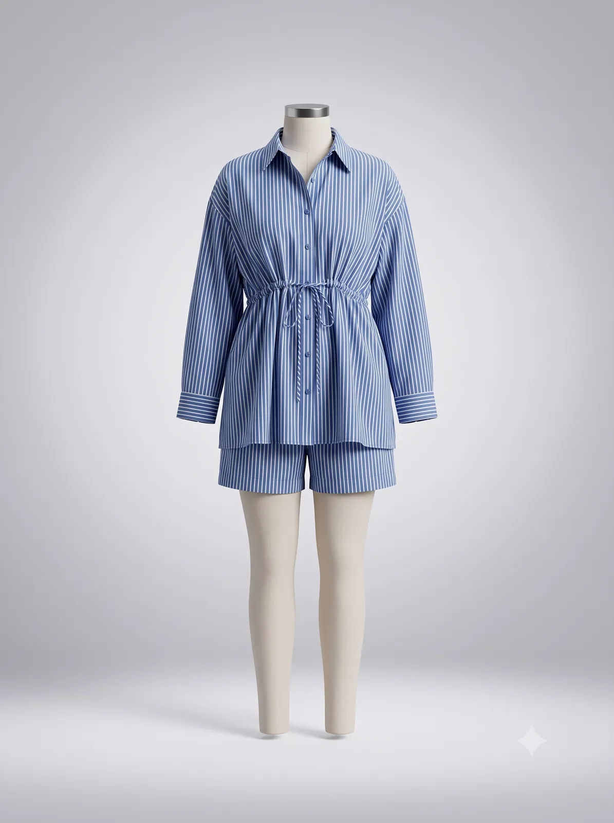 Seaside Stripe Cinched Short Set — VStitch Co-ord Set, VStitch by Anjali Nanda