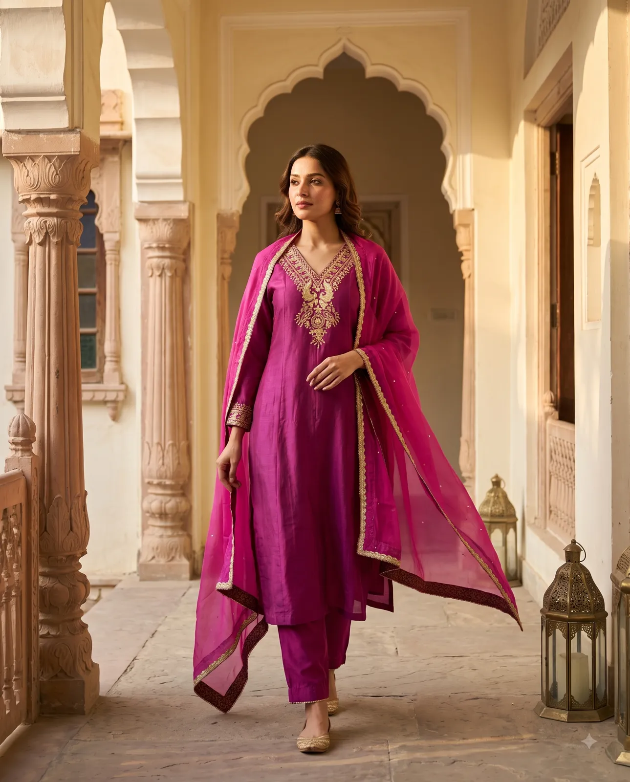 The Gulnar Zardozi Suit Set — Vstitch Suits, VStitch by Anjali Nanda