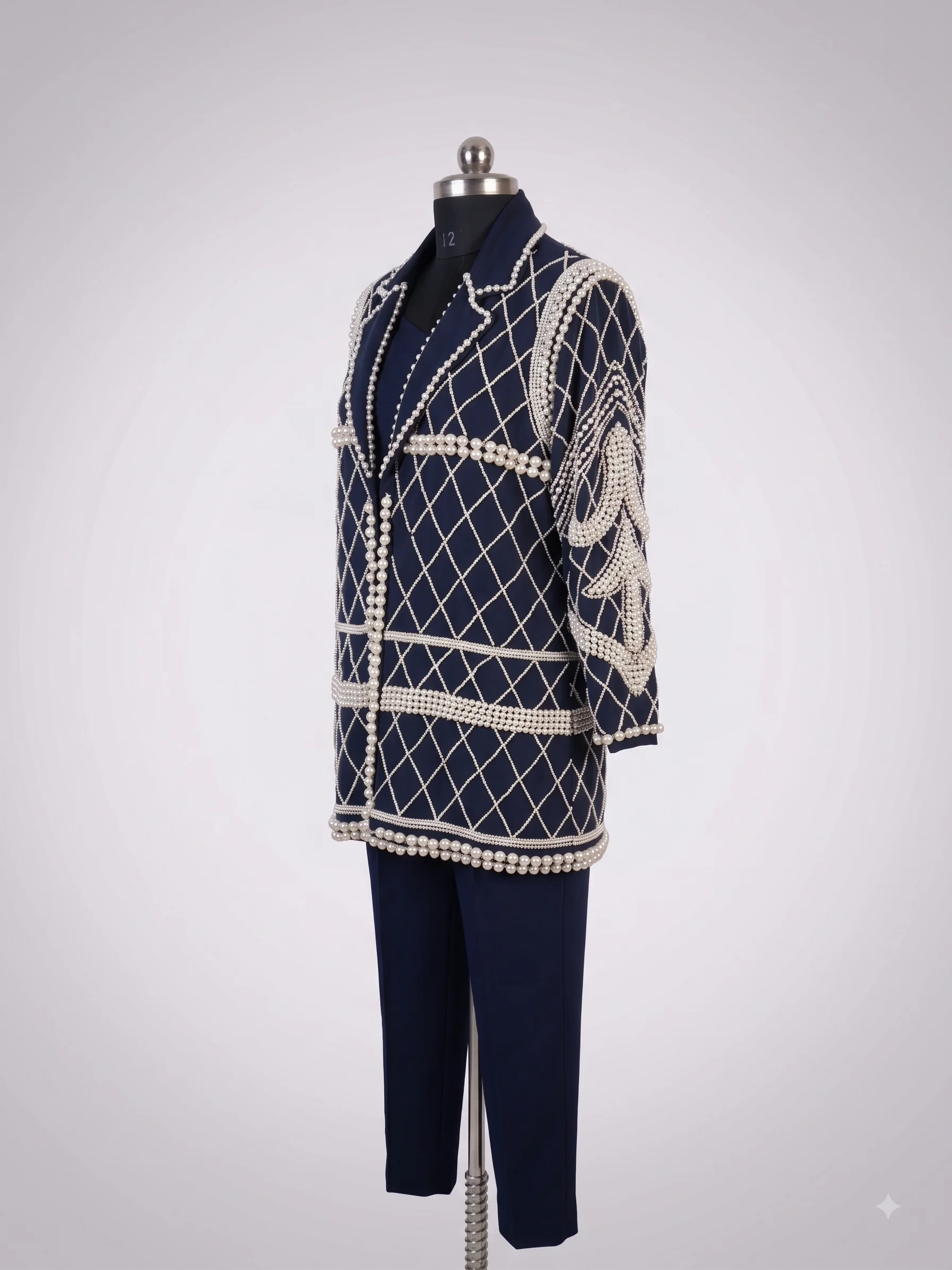 The Regal Pearl Embellished Suit view 2