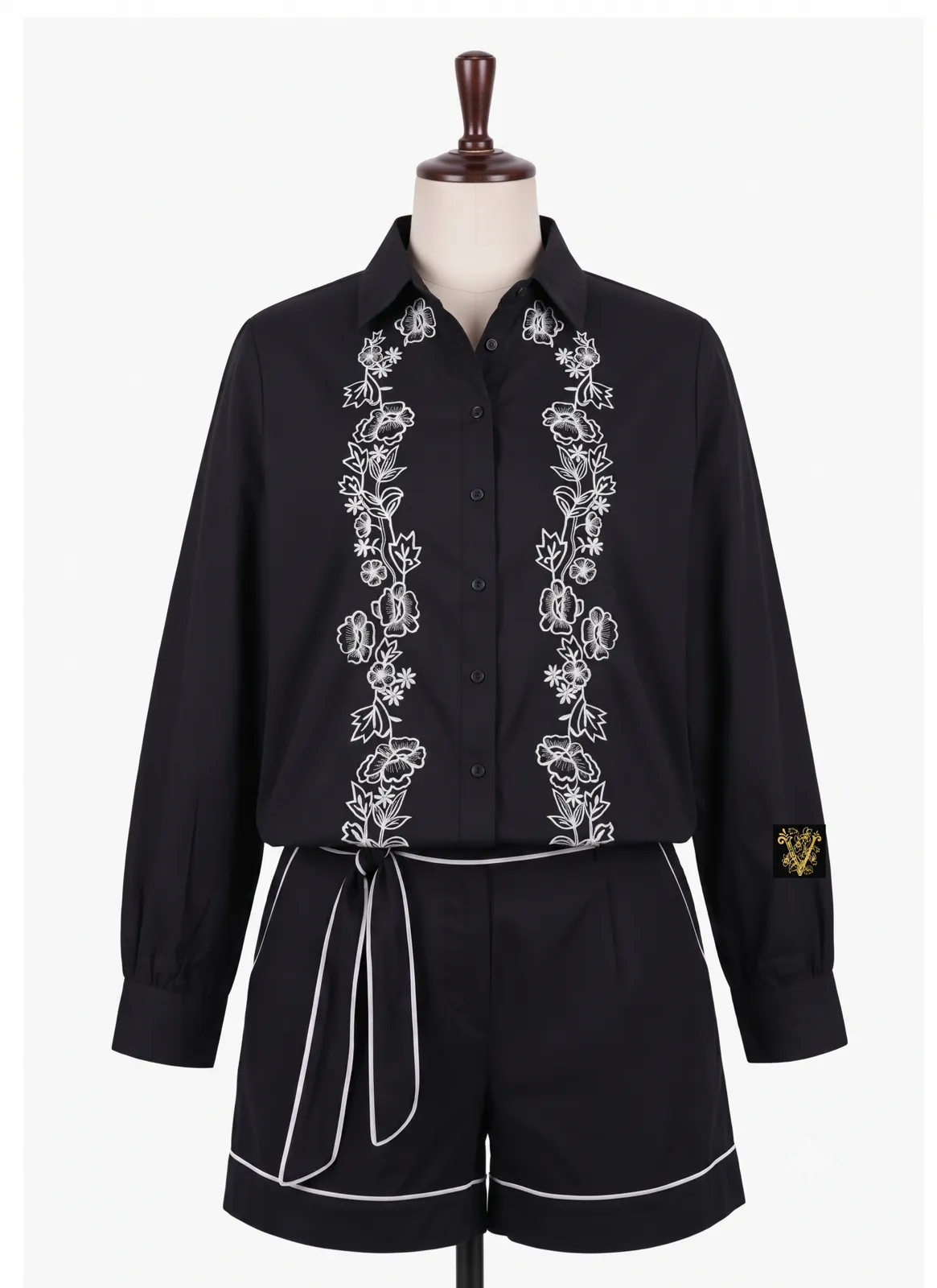 Midnight Bloom Embroidered Co-ord — VStitch Co-ord Set, VStitch by Anjali Nanda