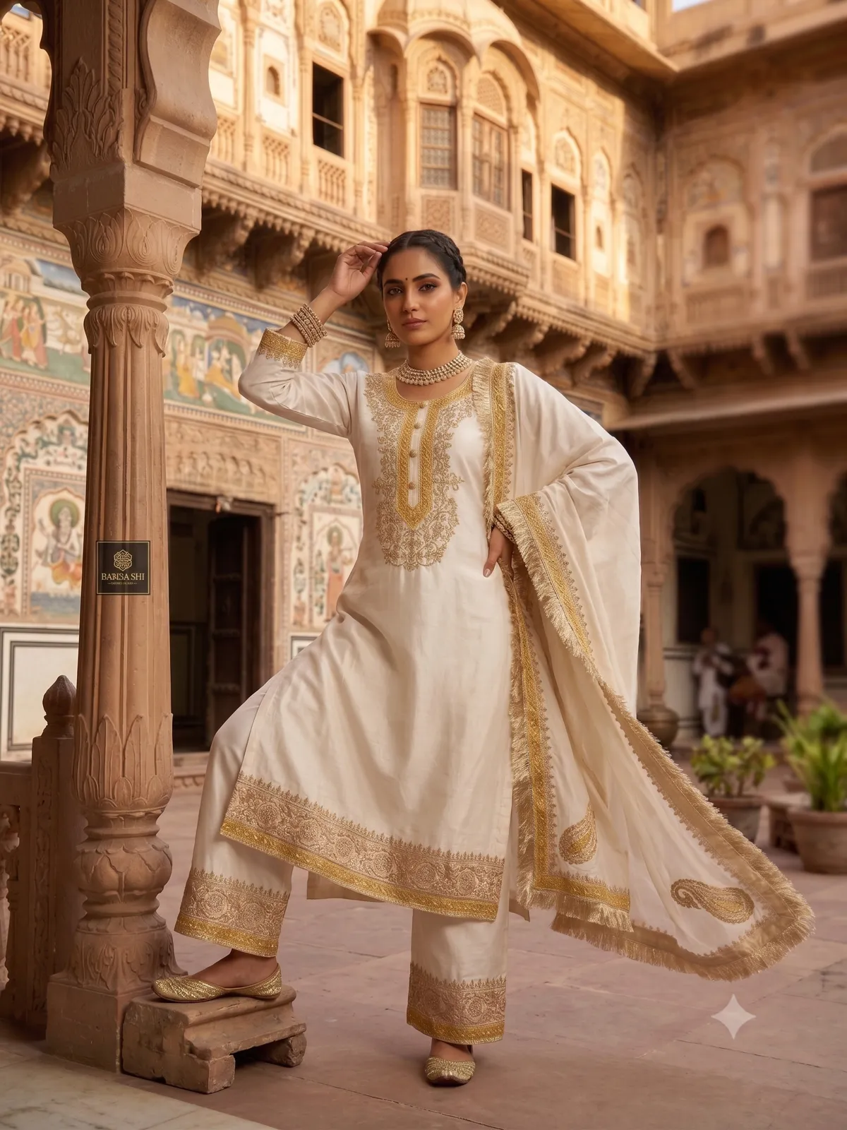 The Ivory Zardosi Heritage Set view 2