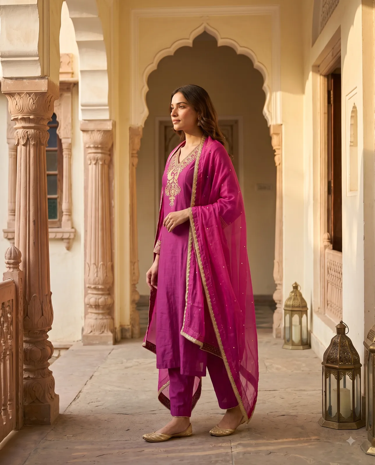 The Gulnar Zardozi Suit Set view 2