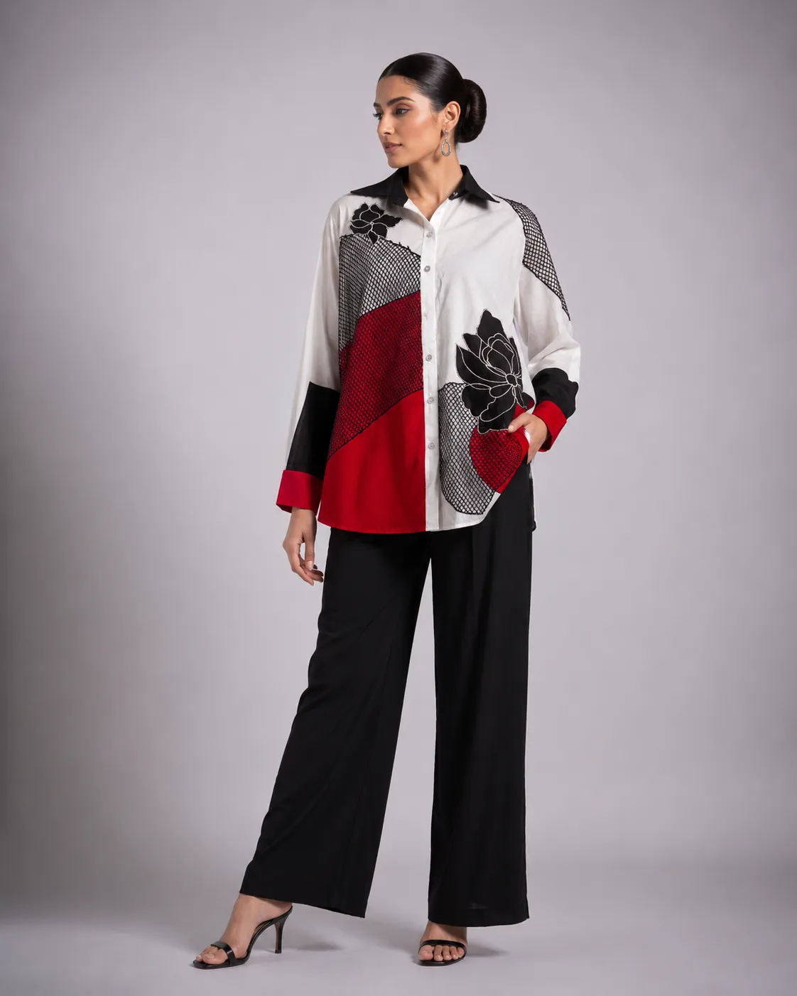 Scarlet Noir Statement Shirt — Vstitch Shirts, VStitch by Anjali Nanda